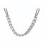 Professional's Choice Curb Chain with Clips for horses, featuring a high-quality silver metal twisted link design for effective bit control. Includes durable spring snap clips on both ends for quick and secure attachment to horse bits. A premium equestrian tack accessory ideal for western and English riders seeking precise communication and leverage.