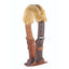 Professional's Choice Dare Cribbing Collar for horses, crafted from premium two-tone brown leather with a reversible design. This high-quality equestrian accessory features plush cream-colored sheepskin padding at the poll for maximum comfort and durability. Designed with sturdy stainless steel buckles and a contoured fit to humanely stop cribbing and wind-sucking behaviors. A durable and effective solution for horse health and stable management.