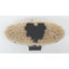 Professional's Choice Dark Wood Soft Goat Hair Brush with an adjustable black leather handle. This top-down view highlights the dense, bicolor bristles—a dark center surrounded by soft, light beige goat hair. Perfect for gentle horse grooming, sensitive areas, and achieving a professional show-ring shine. A durable and high-quality essential for any equestrian grooming kit.