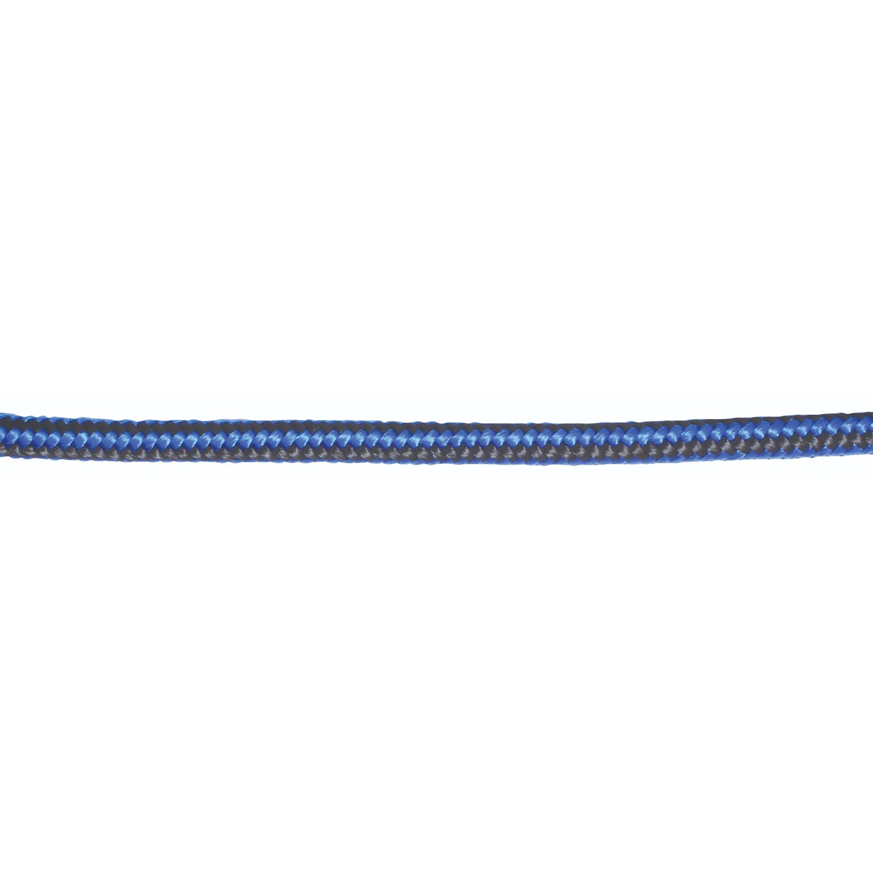 Professional's Choice Easy ON Rope Halter detail showcasing a heavy-duty, blue and black braided rope design. This high-quality equestrian tack offers durability and style for horse training and daily handling. Perfect for horse lovers looking for reliable ground work equipment.