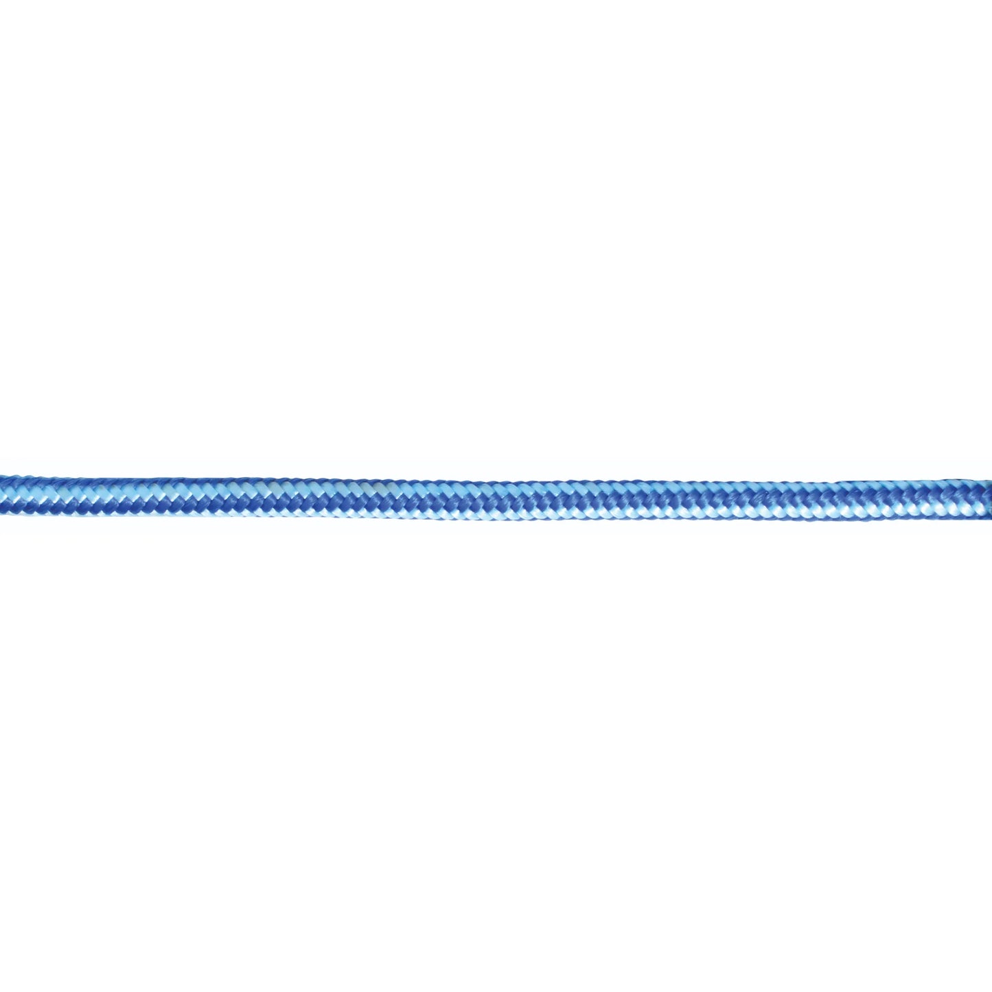 Professional's Choice Easy ON Rope Halter featuring a durable blue and white braided pattern. High-quality equestrian horse tack designed for quick application and long-lasting use, ideal for training and daily handling.