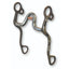 Professional's Choice Western Curb Bit featuring a medium port stainless steel mouthpiece with an integrated copper roller. The elegant S-style shanks are crafted from dark brown steel and decorated with intricate silver floral engravings. A high-quality equestrian accessory designed for refined communication and control, perfect for western performance, horse training, and show competitions.