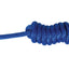 Professional's Choice Equisential Rope Halter with 8' Matching Lead in a vibrant royal blue. This close-up highlights the durable braided rope construction and secure knotting. A must-have equestrian essential, this high-quality horse halter is designed for strength and comfort during training or everyday handling. Perfect for riders seeking reliable, professional-grade horse tack with a classic look.