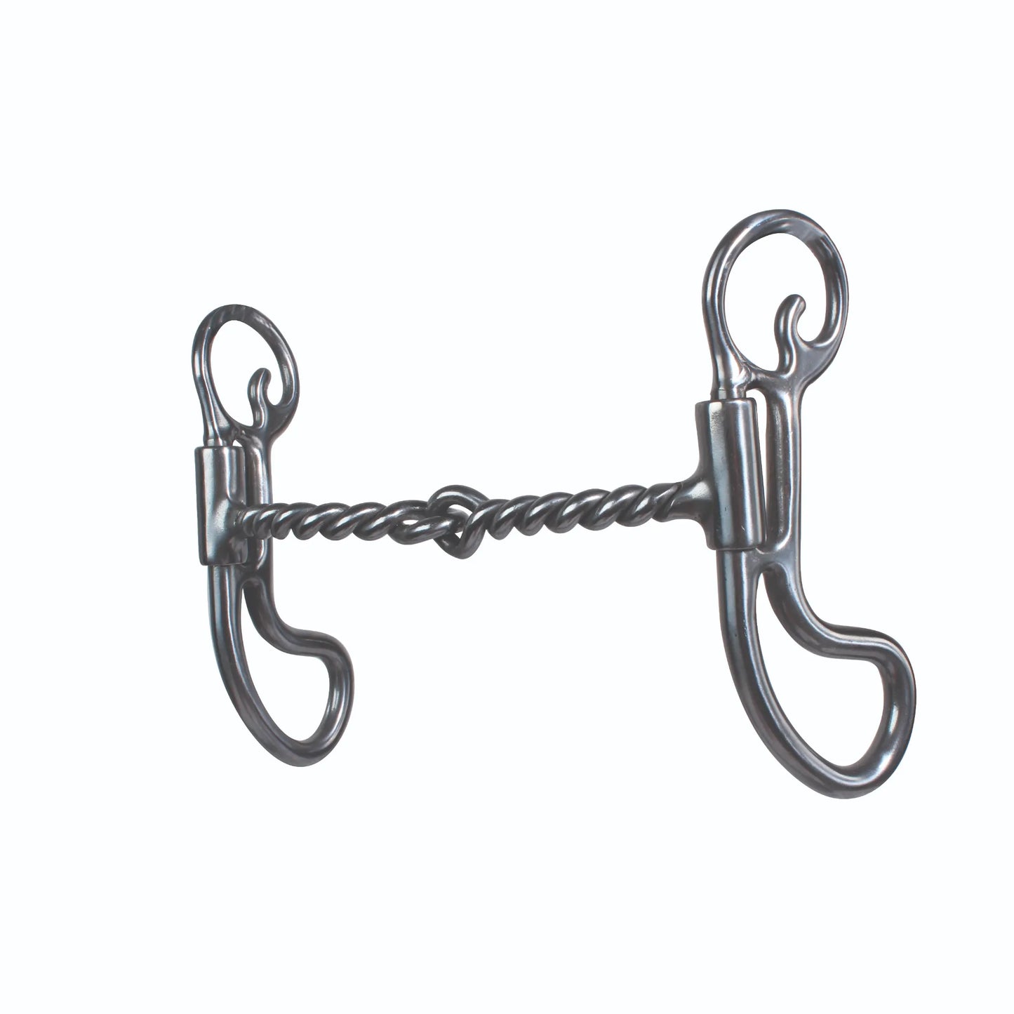 Professional's Choice Equisential Teardrop Bit featuring a 5-inch twisted wire mouthpiece and silver S-shaped shanks. This leverage bit for horses offers precise control, making it a versatile choice for western riding and training. The twisted wire design provides clear communication, while the teardrop shank adds a stylish, functional touch to your equestrian horse tack collection.