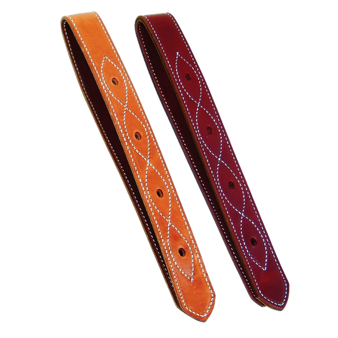 Professional's Choice Hermann Oak Double & Stitched Off Billet - 1 3/4" Width, Burgundy