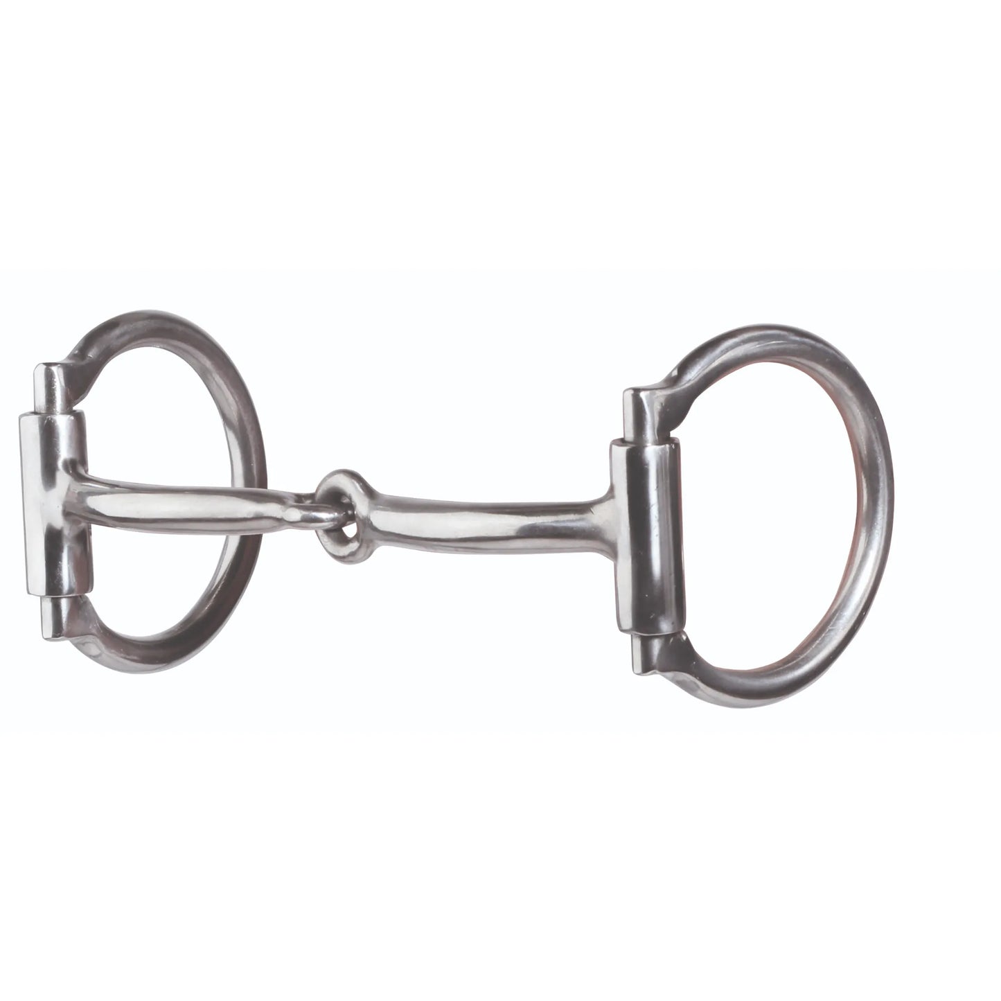 Professional's Choice PCB-980 D-Ring Snaffle Bit for horses featuring a 5 1/4" single-jointed mouthpiece. This polished stainless steel equine bit has a classic D-ring cheekpiece design, providing direct rein pressure and stability. Ideal professional-grade horse tack for western or English training and everyday riding. Durable, high-quality equestrian equipment designed for clear communication between horse and rider.
