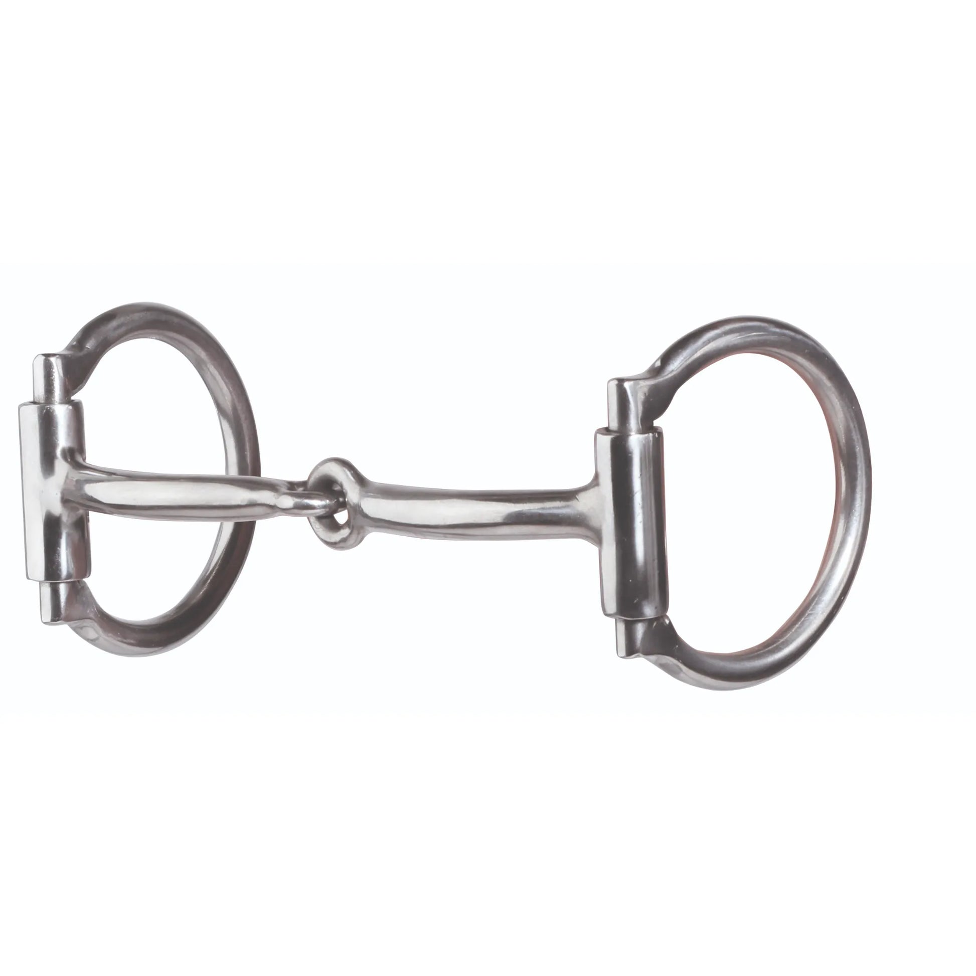 Professional's Choice PCB-980 D-Ring Snaffle Bit for horses featuring a 5 1/4" single-jointed mouthpiece. This polished stainless steel equine bit has a classic D-ring cheekpiece design, providing direct rein pressure and stability. Ideal professional-grade horse tack for western or English training and everyday riding. Durable, high-quality equestrian equipment designed for clear communication between horse and rider.
