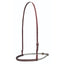 Professional's Choice Hand Laced Double Rope Noseband 8706. This premium equine headstall features a dark leather adjustable crown strap with a silver buckle and a double rope noseband with intricate hand-laced leather detailing. Durable and stylish western horse tack designed for effective training and refined communication.