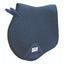 Navy blue Professional's Choice Jump Pad with VenTECH Lining, featuring a classic diamond-quilted design and breathable mesh spine. This high-performance English saddle pad includes secure billet straps and a reinforced girth area for stability. Its moisture-wicking VenTECH lining provides superior airflow and comfort for your horse, making it a must-have for jumping, eventing, or daily schooling. Professional's Choice logo patch visible on the lower corner.