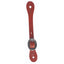 Professional's Choice Ladies' Sagebrush 5/8" Harness Leather Spur Straps in a rich reddish-brown finish. These Western spur straps feature a classic silver oval concho buckle, combining durability with traditional equestrian style. Made from premium harness leather, these straps are designed for a secure fit on ladies' spurs, making them an essential accessory for professional riders and cowgirls alike.