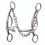High-quality Professional's Choice Medium Port Futurity Bit crafted in polished stainless steel. This Western horse training bit features a medium port mouthpiece with a chain link and sleek, curved shanks for precise communication. Includes a curb chain for optimal leverage and control. Perfect for professional equestrian training and performance horses.