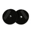 Professional's Choice black neoprene bit guards designed to prevent pinching and sores for improved horse comfort. This pair of soft, circular bit accessories features a central hole for a universal fit and a durable ribbed strap for secure attachment. High-quality equestrian gear essential for protecting your horse's mouth while training or riding.