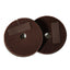 Professional's Choice dark brown neoprene bit guards designed to prevent bit pinching and chafing for horses. These circular equestrian accessories feature a center hole for the bit mouthpiece, a side slit for easy application, and a secure hook-and-loop Velcro strap. Durable and soft, they provide essential mouth protection and comfort for any riding discipline.