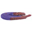 Professional's Choice Quiet Control Split Reins - Purple - Weighted Soft Grip Cotton Poly Blend