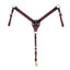 Professional's Choice Ranch Heavy Oiled Pony Breast Collar in rich dark brown leather with silver hardware and a brass snap. This durable Y-shaped western horse tack features premium oiled leather and adjustable straps for a secure fit. Perfect for ranch work and trail riding, this heavy-duty pony breast collar combines classic western style with long-lasting performance.