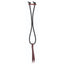 Professional's Choice Rope Holder in black nylon with premium burgundy leather accents. This adjustable rope organizer features a sliding keeper for custom tension and a leather pull strap for easy handling. Designed for efficient lariat management, it keeps your ropes neat and accessible on the saddle or in the tack room. Durable and functional, this is an essential piece of equestrian gear for ropers and horse owners seeking tidy rope storage.