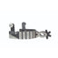 Professional's Choice Silver Bar Spurs for Western horse riding. These equestrian spurs feature a dark steel heel band with elegant silver bar overlays and leaf engravings. Designed with a decorative Chihuahua shank and a 6-point rowel, they combine style and function for competitive performance or trail riding. High-quality Western spurs with intricate silver scrollwork and a classic aesthetic, perfect for cowboys and cowgirls looking for professional-grade gear.