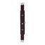 Professional's Choice SMX English Girth in chocolate brown, featuring a non-slip, breathable design for horse comfort. This durable girth includes double stainless steel roller buckles at both ends and a centered D-ring for training attachments. Detailed with Professional’s Choice branding and a "Made in USA" tag, it provides a secure fit and stability for English riding disciplines like jumping or dressage.