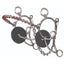 Professional's Choice Combo Snaffle Horse Bit featuring a 5.5-inch twisted wire mouthpiece with a copper-wrapped lifesaver center. This silver-tone stainless steel bit includes smooth rings, long shanks, a curb chain, and black rubber bit guards for precision control and horse comfort. A versatile piece of equestrian tack, this combination bit blends the leverage of a curb with the direct pressure of a snaffle, ideal for training and refined performance.