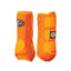 Professional's Choice Strike Front Sports Medicine Horse Boots in vibrant orange. These durable equine leg protectors provide essential impact support with a shock-absorbing design and reinforced strike pads. Featuring three secure hook-and-loop straps and a breathable neoprene build, they offer maximum protection and comfort for your horse's front legs during any discipline. Ideal for riders seeking high-performance horse gear in a bold, bright color.