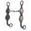 Professional's Choice sunflower snaffle horse bit featuring a 5-inch jointed mouthpiece and 8-inch rusted steel shanks. The decorative western cheeks are adorned with intricate silver and copper sunflower conchos and silver bead accents, offering a vintage rustic look. Ideal for riders seeking both style and functionality in high-quality western tack and equestrian equipment.