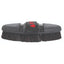 Professional's Choice Tail Tamer Soft Touch Flex Horse Hair Brush featuring a black flexible, articulated back for ergonomic horse grooming. This high-quality equestrian tool has soft, natural dark horse hair bristles for a shiny coat. A black nylon hand strap with a red heart logo provides a secure grip. Ideal for sensitive horses, the flexible design contours to the body, making it a must-have addition to any equestrian's grooming kit.