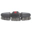 Professional's Choice Tail Tamer Soft Touch Flex Pig Bristle Brush in Black. This ergonomic, flexible horse grooming brush features three sections of dense pig bristles to enhance coat shine. The soft-touch black handle includes an adjustable hand strap with red lettering for a secure grip. A must-have equestrian tool for gentle grooming and finishing, ideal for horse care kits and professional grooming routines.