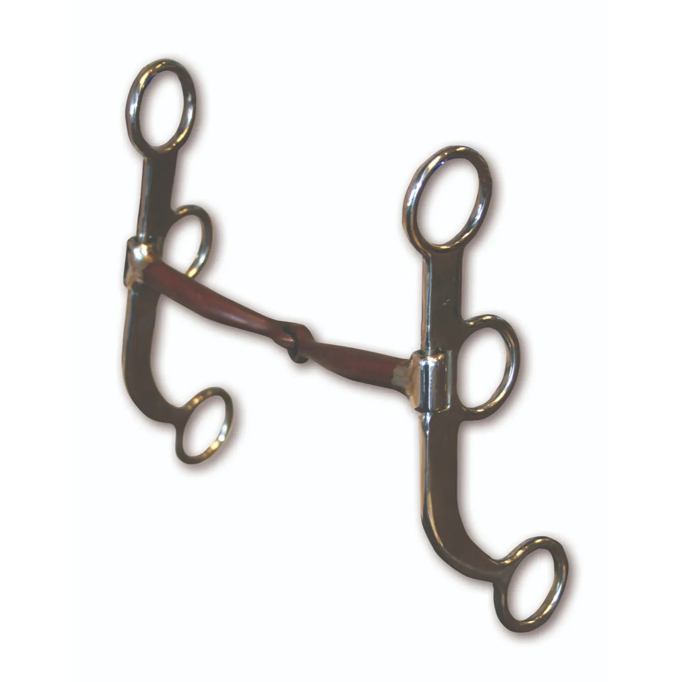 Professional's Choice Bob Avila Collection horse bit featuring a single-jointed sweet iron mouthpiece and polished stainless steel curved shanks. This high-quality Western leverage bit is designed for refined communication and control, making it a must-have piece of equestrian tack for performance and training. The sweet iron encourages salivation for a more responsive horse. Perfect for your horse show gear or daily riding collection.
