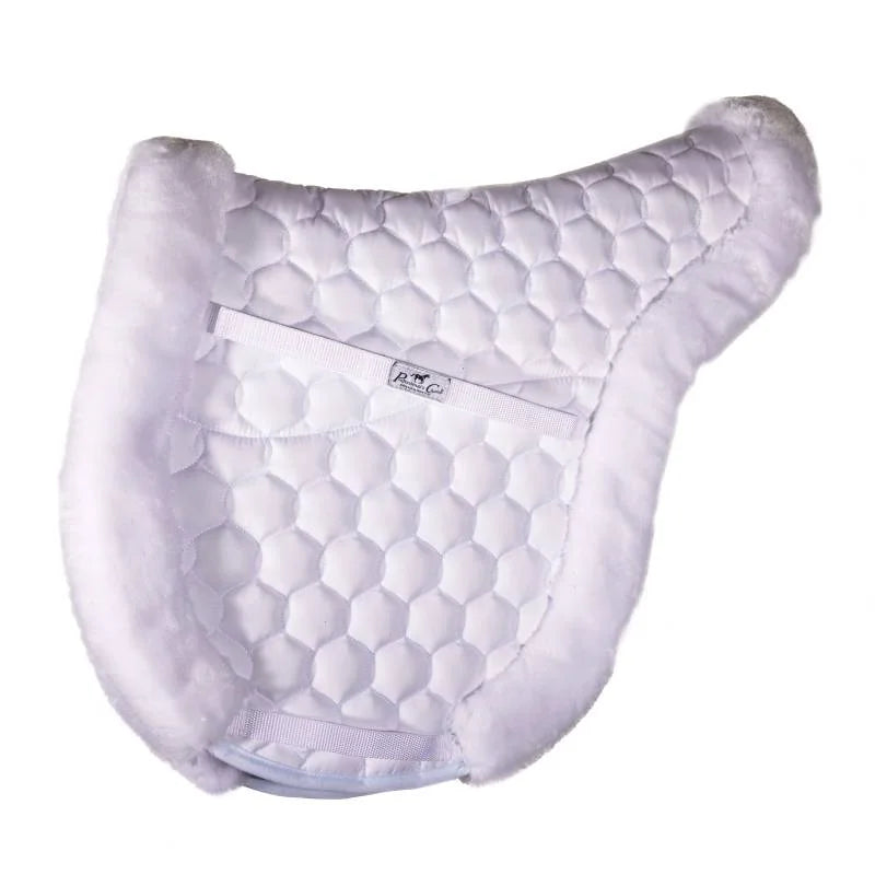 Professional's Choice VenTECH Hunter Saddle Pad - White - Breathable Non-Slip Performance