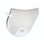 White Professional's Choice VenTECH Mesh Cross Country (XC) horse saddle pad with a breathable quilted design and contoured shape. This high-performance equestrian gear features non-slip VenTECH technology, durable billet and girth straps, and a reinforced patch with the brand logo. A classic white XC pad ideal for eventing competitions, show jumping, and schooling.