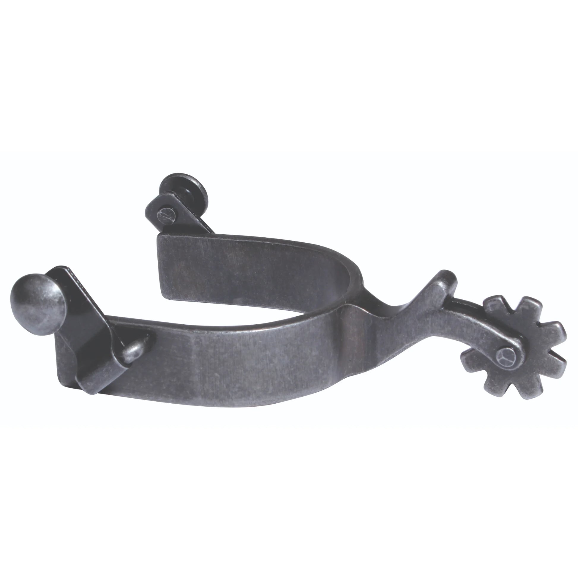 Professional's Choice Youth Gunmetal Western Riding Spurs - 2 Inch Shank