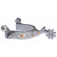 Professional's Choice Youth Silver Western Riding Spurs for Young Equestrians - Size 2