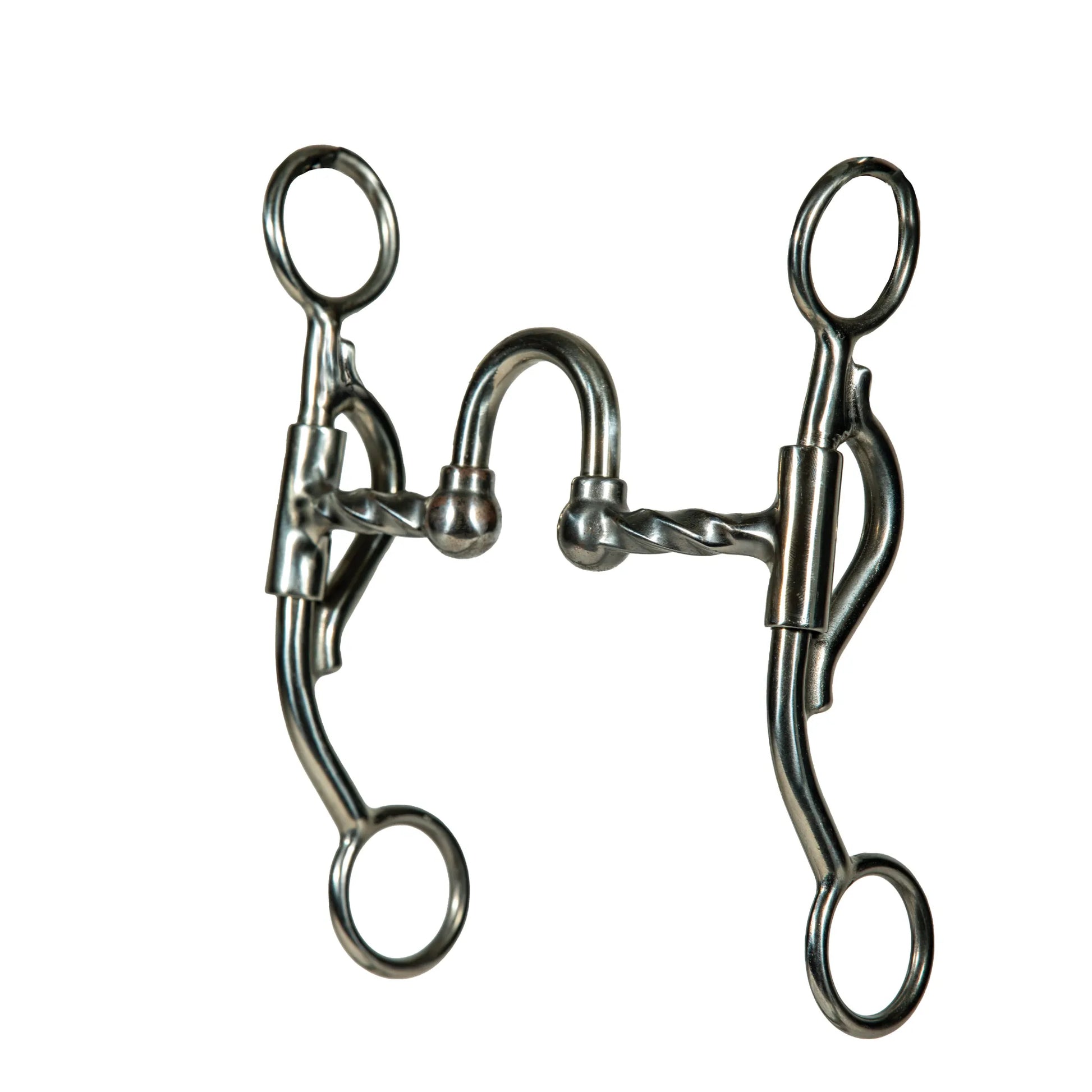 Professional's Choice Yukon Bit Series horse bit with a 5.25-inch twisted wire mouthpiece and high port. This silver stainless steel western curb bit features elegant 6-inch curved shanks for leveraged control. Ideal for performance horses and training, this high-quality equestrian tack combines durability with professional-grade functionality for refined communication between horse and rider.