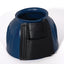 Professional's Choice Navy Blue Rubber Open Bell Boot featuring a durable ribbed exterior and a heavy-duty black double-tab Velcro closure. These equestrian overreach boots provide essential hoof protection against strikes and overreaching. High-quality, secure-fit horse boots designed for performance, training, and turnout. Reliable and stylish equestrian equipment for superior hoof care and horse health.
