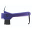 Professionals Choice Economy Hoof Pick in vibrant purple. This essential equestrian grooming tool features a durable metal pick to remove debris and a stiff black brush to sweep away dirt. Designed with a textured, ergonomic handle for a secure grip and a black wrist strap for easy storage. Perfect for daily horse hoof maintenance, this versatile tool is a must-have for every tack trunk and grooming kit.