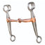 Professional's Choice Equisential Tom Thumb horse bit featuring polished stainless steel shanks and a single-jointed copper mouthpiece. This Western shanked bit provides mild leverage for training and communication. The mouthpiece is engraved with "Professional's Choice" for quality assurance. A durable, high-shine equestrian tack essential for transition horses and daily riding, offering both comfort and control in a classic silver and copper finish.