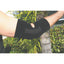 Professional's Choice Full Elbow Support in black, designed for superior joint stability and injury recovery. This neoprene elbow brace features a comfortable open-elbow design and adjustable hook-and-loop strap for a secure, custom fit. Ideal for athletes, tennis players, or everyday compression, it offers durable support against joint strain and tendonitis. Shown on a bent arm, highlighting its sleek, low-profile fit for active lifestyles and sports performance.