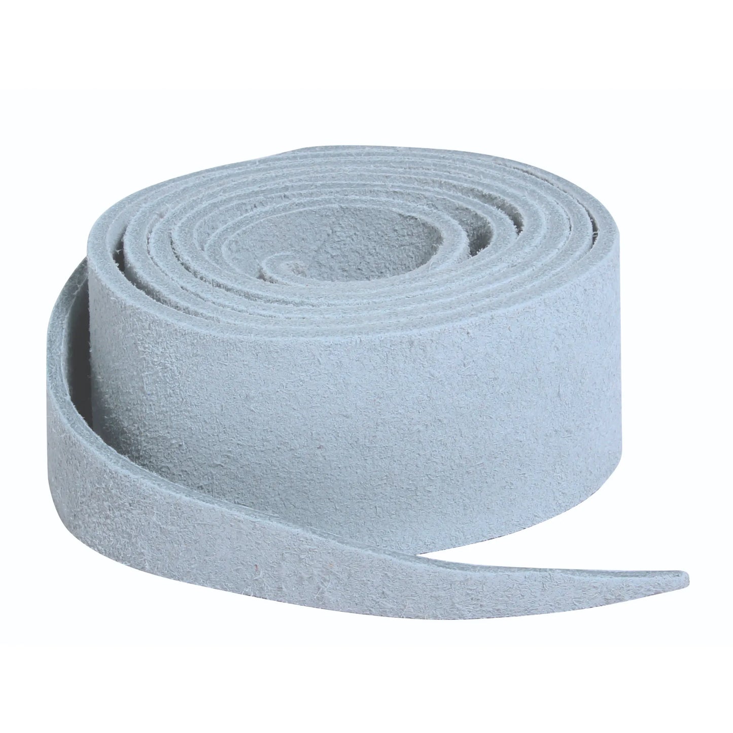 Professional’s Choice Mule Hide Horn Wrap, a durable light grey leather strip rolled for easy application. Designed to protect saddle horns from rope friction during heavy ranch work and team roping. This high-quality mule hide wrap offers exceptional grip and longevity, making it a must-have piece of horse tack for any Western rider or roper.