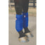 Royal blue Professional’s Choice Polo Wraps on a horse's front legs, showcasing superior fleece material for horse leg support and protection. These high-quality equestrian wraps feature a secure hook-and-loop closure with the brand logo, designed to provide comfort and stability during exercise or training. Ideal for preventing injuries and supporting tendons, these durable polo bandages are a must-have for any horse owner's tack room.