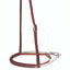 Professionals Choice Professional's Laced Double Rope Caveson 8708 featuring rich burgundy leather straps and adjustable stainless steel hardware. This premium western training noseband showcases a double white rope design with a decorative laced leather cover for enhanced control. A high-quality piece of horse tack, this durable caveson offers a professional look and reliable performance for equestrians focused on training and refinement.