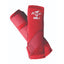 Professional's Choice SMB II Sports Medicine Boots in a vibrant red color. These high-performance equine boots feature shock-absorbent neoprene and heavy-duty velcro straps for ultimate lower leg support and protection. Designed for athletic horses, these protective boots are perfect for barrel racing, jumping, or daily training. Durable and contoured for a secure fit, the SMBII is a top-rated choice for horse leg care and injury prevention.