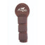 Professional's Choice Tail Wrap in brown, designed to protect your horse's tail hair during transport or stabling. This durable equestrian accessory features three secure hook-and-loop fastener straps and a padded top section with the white brand logo for extra cushioning. A must-have for horse trailers and grooming kits to prevent rubbing and breakage, ensuring a comfortable fit and a show-ready tail.