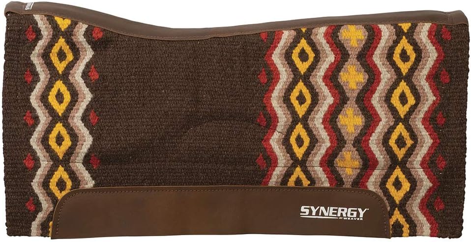 Weaver Leather Synergy Natural Fit Saddle Pad - Wool Blend Felt, EVA Sport Foam, Contoured - Multiple Sizes