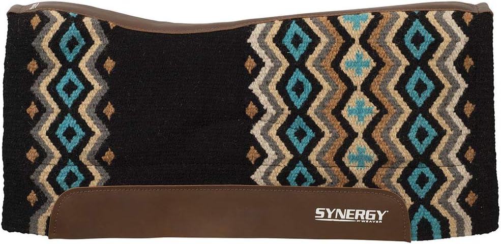 Weaver Leather Synergy Natural Fit Saddle Pad - Wool Blend Felt, EVA Sport Foam, Contoured - Multiple Sizes