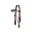 Weaver Savannah Browband Headstall - Turquoise Crystal Accent