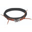 Schutz Poly Roper Reins by Professional's Choice featuring 3/8-inch black braided poly rope in an 8-foot length. These Western horse reins include durable tan leather water loops with leather latigo ties and high-quality silver scissor snaps for quick bit attachment. Ideal for roping, trail riding, and equestrian training, these round rope reins offer a professional-grade grip and classic Western tack aesthetic for horse owners.