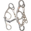 Sherry Cervi Signature Snaffle Bit in polished stainless steel, featuring a responsive twisted wire mouthpiece and 3-ring combination cheeks for balanced gag action. Designed for precision barrel racing, this horse bit includes decorative copper inlays and a matching curb chain for adjustable leverage. Ideal for riders seeking superior control and finesse in the arena.
