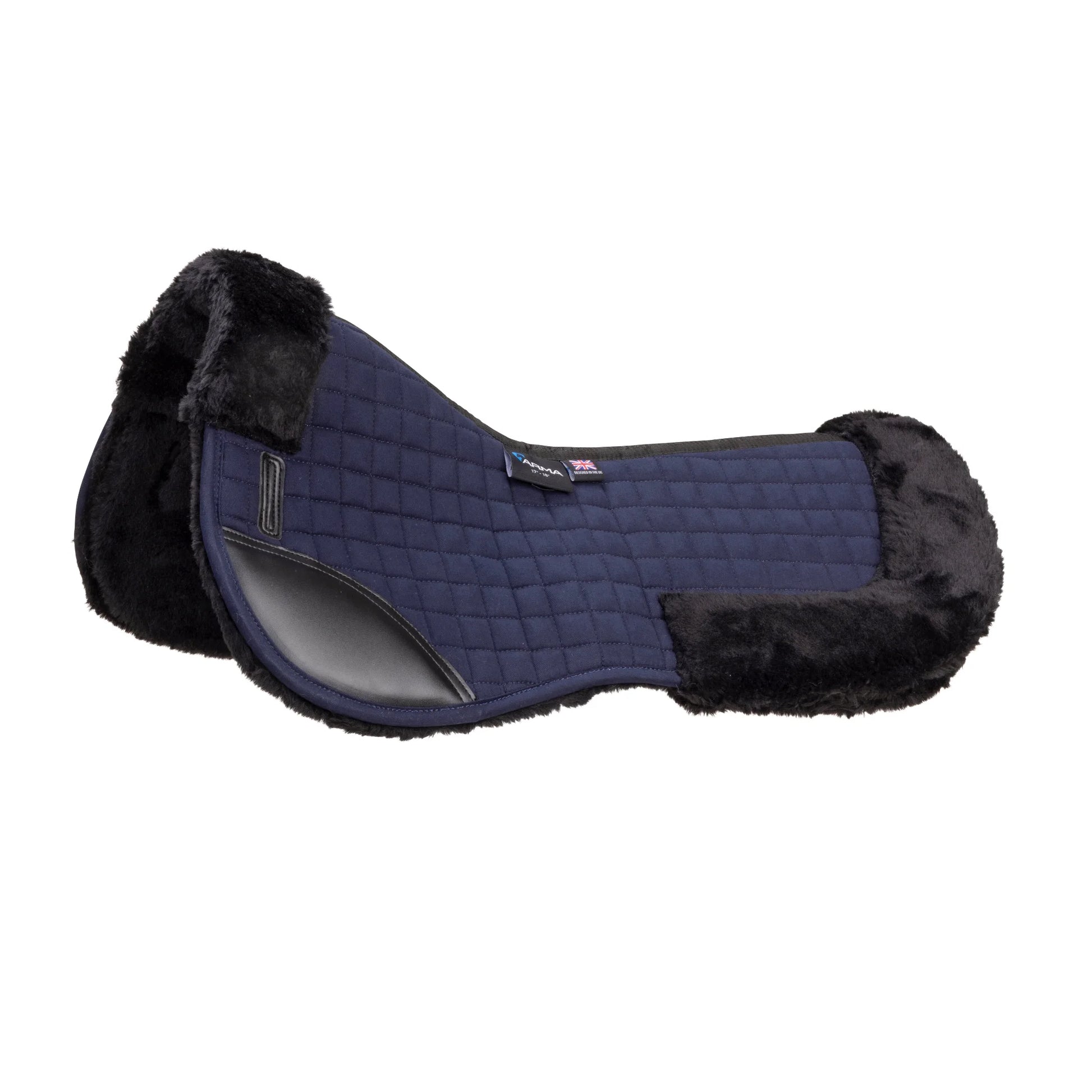 Shires Arma Deluxe Cotton Half Pad - Breathable Quilted English Saddle Support for Horse Comfort