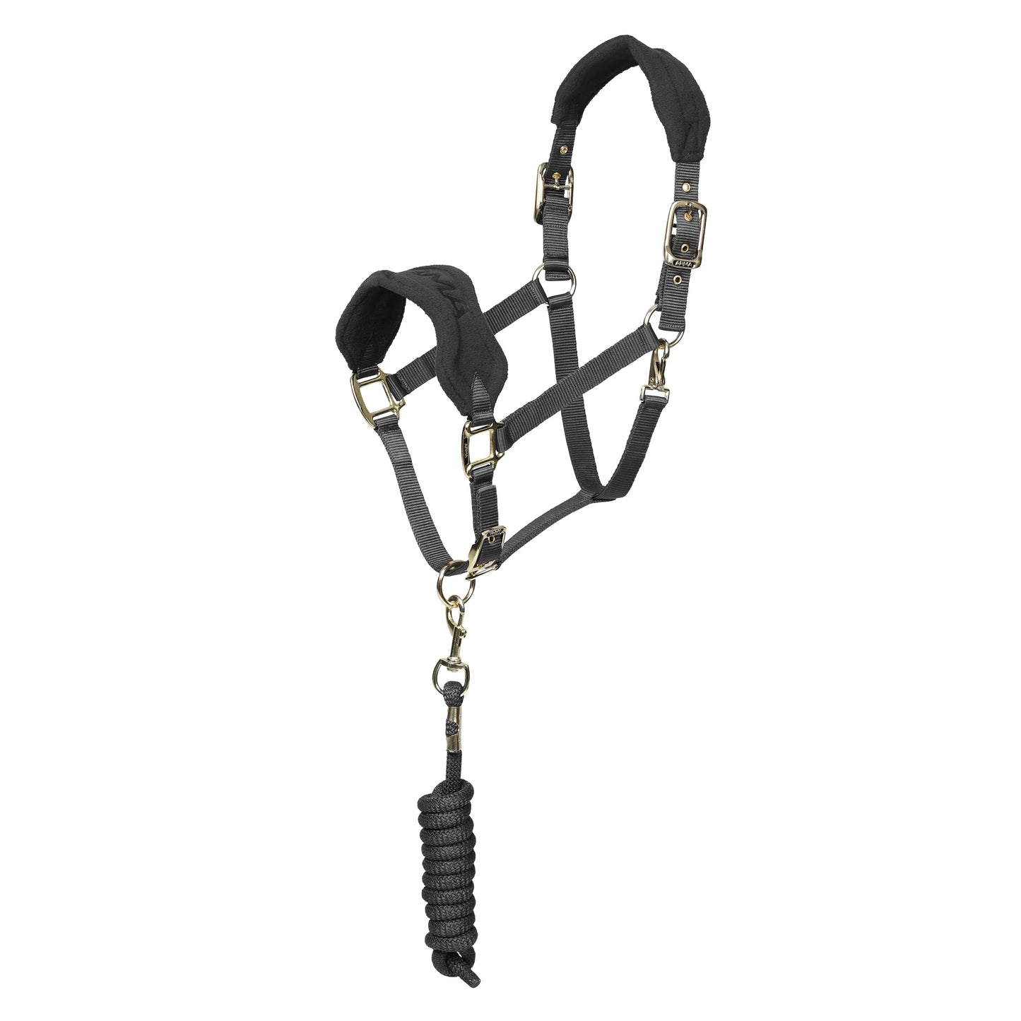 Shires Arma Fleece Padded Headcollar and Matching Lead Rope Set - Soft Comfort Horse Halter
