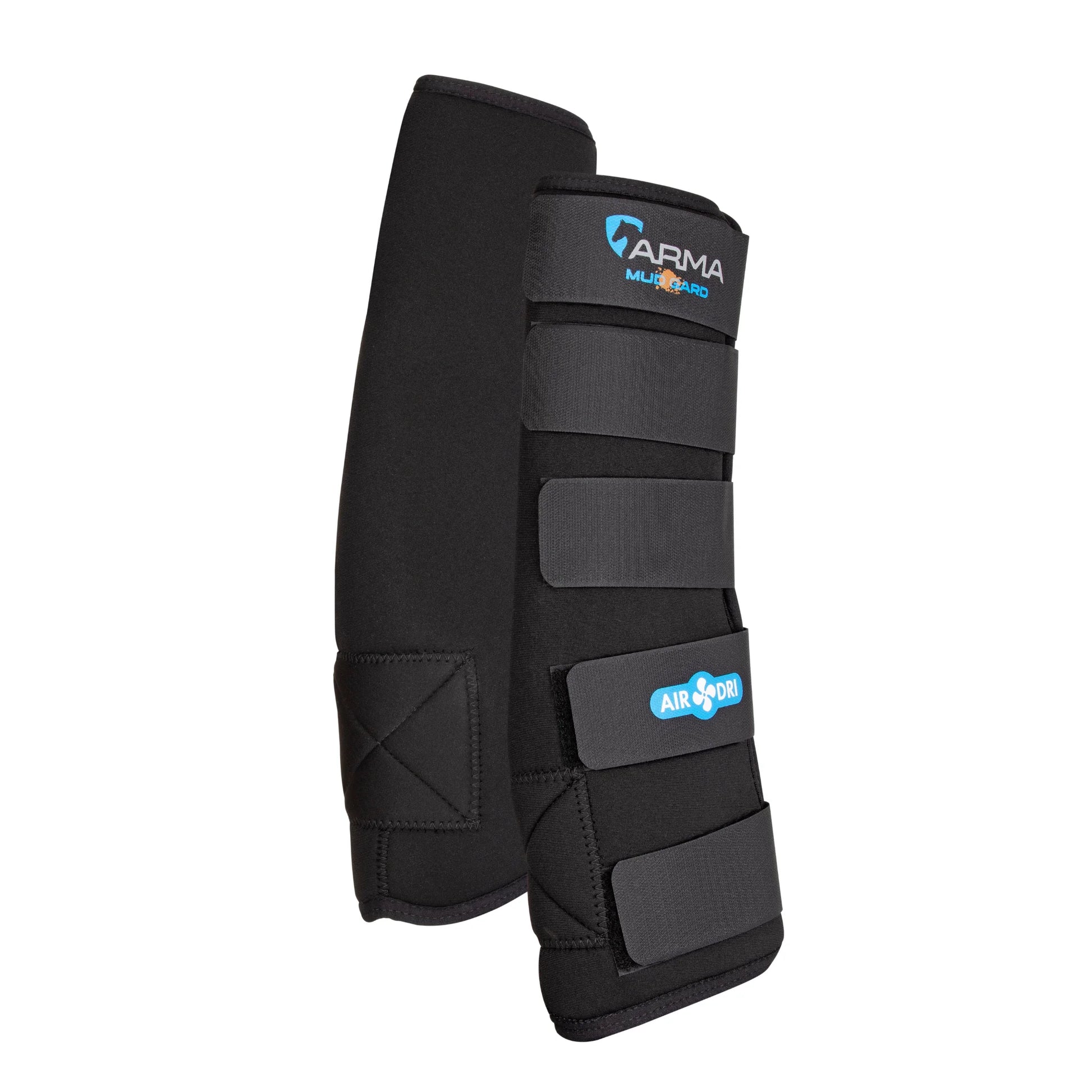 Shires Arma Mud Socks - Black Breathable Horse Turnout Boots for Mud Fever & Scratches Protection